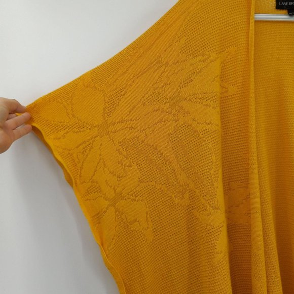 Lane Bryant Yellow Floral Open Kimono Boho Beach - Picture 3 of 9